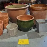 Bloempotten terracotta en andere voor buiten - 8 stuks – kavel bij BOPA Auctions, Aarsele