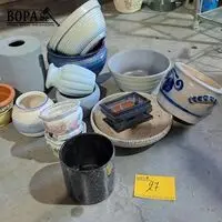 Bloempotten in blauwtinten oa W-Germany - 14 stuks – kavel bij BOPA Auctions, Aarsele