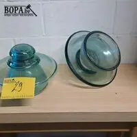 Glas isolator voor hoogspanningsleidingen, oude VHT22T, zeer – kavel bij BOPA Auctions, Aarsele