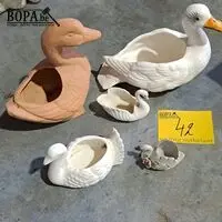 Bloempotten thema zwaan - 5 stuks – kavel bij BOPA Auctions, Aarsele