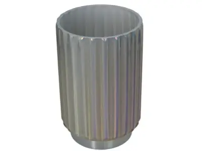 HD Collection Vaas Glas Grijs 12,5x12,5x23cm – kavel bij XL Auctions