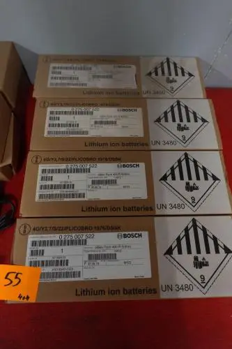 4x Lithium ion fietsbatterij Bosch + 4 x lader – kavel bij Openbare Verkopen, Deerlijk