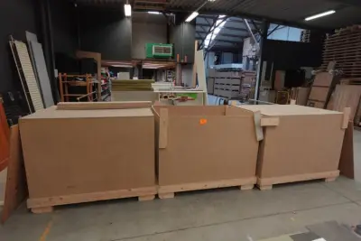 3x Houten kist – kavel bij Openbare Verkopen, Deerlijk