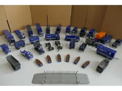 1 Konvolut mit 26 THW-Fahrzeug Modellen, 1:87 – kavel bij Zoll-Auktion, Halle (Saale)
