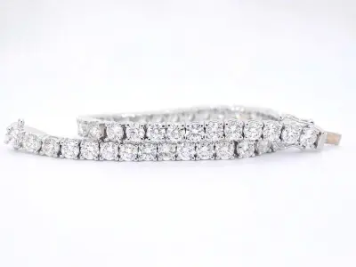 Witgouden armband met briljant geslepen diamanten 9.00 carat – kavel bij Onlineveilingmeester
