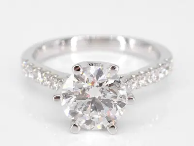 Witgouden ring met een diamant van 1.00 carat – kavel bij Onlineveilingmeester