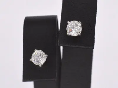Witgouden diamanten oorbellen van 0.50 carat – kavel bij Onlineveilingmeester