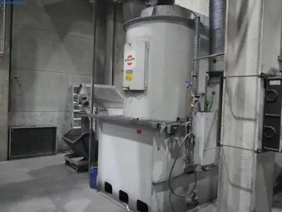 Centrifugal wheel continuous blasting machine with wire mesh conveyor belt Sinto Agtos BS 08-04-01-3.6-08-11 – kavel bij NetBid, Gerstungen