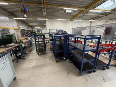 Item: Multi-tier Transport Cart Haneu/ Tauroflex/Fetra/Rotauro – kavel bij NetBid, Radolfzell am Bodensee