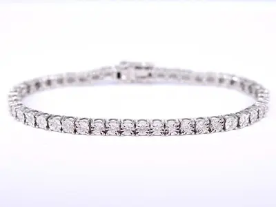 Witgouden tennisarmband met diamanten 1.20 carat – kavel bij Onlineveilingmeester