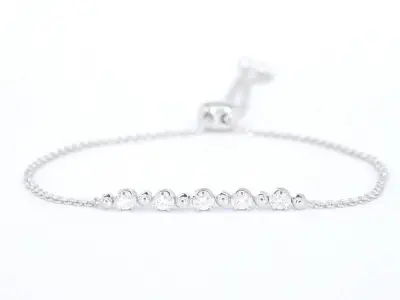 Witgouden armband met natuurlijke diamanten – kavel bij Onlineveilingmeester