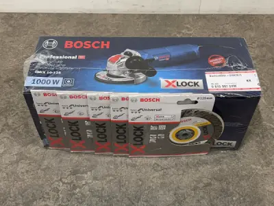 Bosch professional haakse slijper ø125mm set 6-delig X-Lock – kavel bij XL Auctions