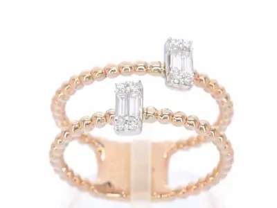Rosegouden ring met diamanten gezet – kavel bij Onlineveilingmeester