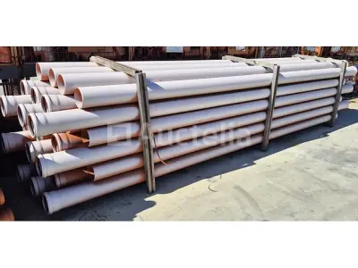 39 baksteenrode PVC-buizen met sleeves – kavel bij Auctelia, Walcourt