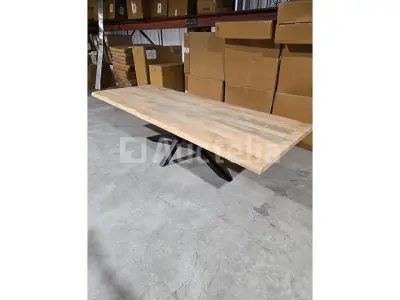 Nieuwe eettafel 300 cm onregelmatige randen in mangohout – kavel bij Auctelia, Meix-devant-Virton