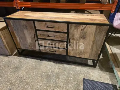 Nieuw dressoir 180cm massief hout mango hout nieuw – kavel bij Auctelia, Meix-devant-Virton