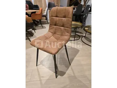 4 nieuwe cognac microvezelstoelen – kavel bij Auctelia, Meix-devant-Virton