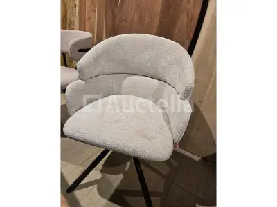 6 nieuwe beige chenille stoffen draaistoelen – kavel bij Auctelia, Meix-devant-Virton