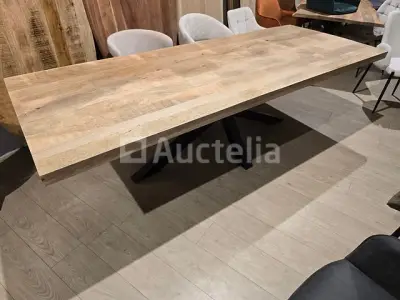 Nieuwe massief houten tafel 260x100x6cm hoogte 77cm trevor – kavel bij Auctelia, Meix-devant-Virton