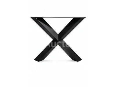 Paar nieuwe black metal x poten 80x10x72cm – kavel bij Auctelia, Meix-devant-Virton