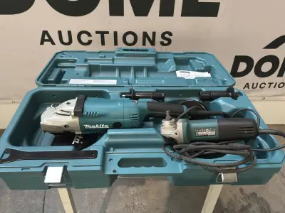 Makita Haakse slijper (2x) – kavel bij Dome Auctions, Depot Deinze
