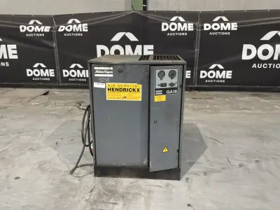 1996 Atlas Copco GA 18 SP Schroefcompressor – kavel bij Dome Auctions, Depot Deinze