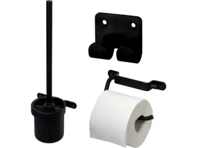 Haceka IXI Toiletset - 3-delig - Mat Zwart – kavel bij XL Auctions
