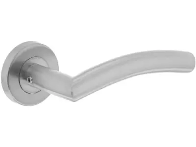 Intersteel deurkruk - Lisa 90° - Rond rozet - RVS geborsteld – kavel bij XL Auctions