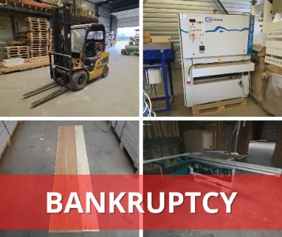 Handling & lifting, houtbewerkingsmachines en vinylvloeren - Faillissement – veiling bij Auctim