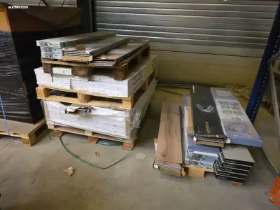 (6x) Paletten diverse vloeren – kavel bij Auctim, Kinrooi