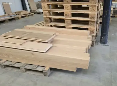 (42x) Voleiken balken – kavel bij Auctim, Kinrooi