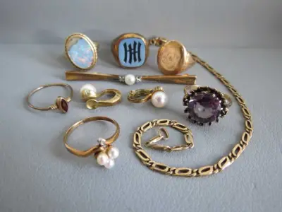 1 Konvolut Vintage Schmuck, 33,63 g, 585er Gold – kavel bij Zoll-Auktion, Hannover