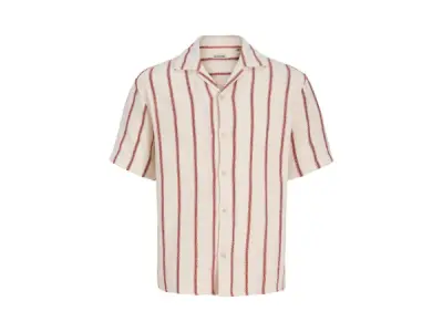 Jack & Jones Coba Stripe Resort Shirt Arabian Spice - M – kavel bij XL Auctions