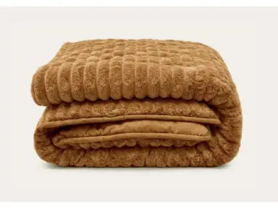 HappyBed Dekbed | Teddy Rib Bronze Brown 140x200 – kavel bij XL Auctions