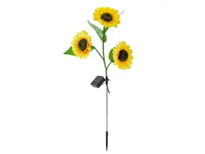 Solar verlichting - zonnebloem - 3 bloemen – kavel bij XL Auctions