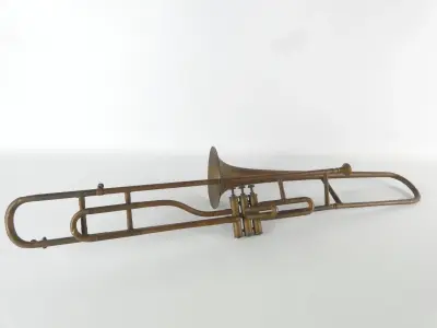 Vintage ventieltrombone – Joseph Buyst, Bruxelles – kavel bij De Kringwinkel, Heverlee