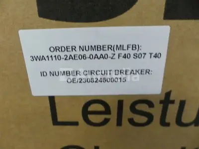 Siemens stroomonderbreker 2AE06-0AA0 – kavel bij Auctelia, Drogenbos