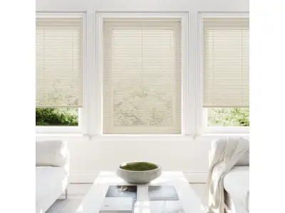 INT Venetian Blind Aluminum Plain Cream 25mm 60x175cm – kavel bij XL Auctions