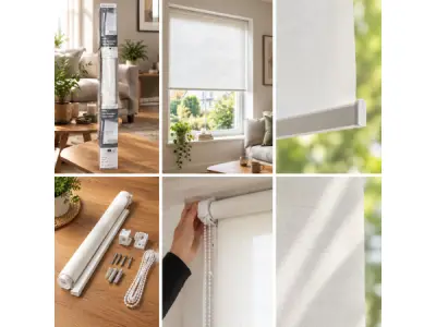 INT Easy Roller Blind BO Plain Cream 75x170cm – kavel bij XL Auctions