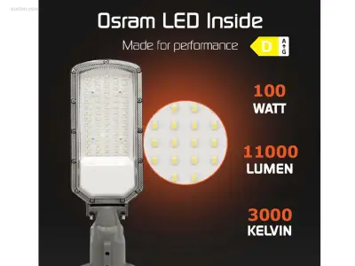 16 x G-tec DAK PRO 100 Straatlantaarn Led – kavel bij Auctim, Free delivery within 1-3 weeks after receipt of payment