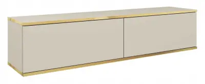Mucalma tv-meubel 135 cm beige met gouden accenten – kavel bij GSD Auctions, Zoeterwoude