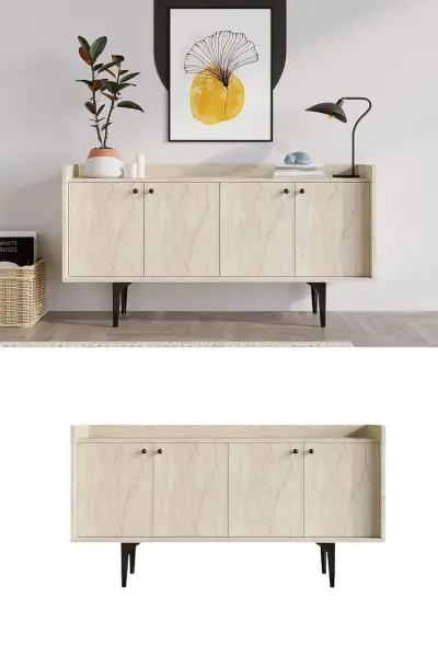 Decormet Navi Console Travertijn – kavel bij GSD Auctions, Zoeterwoude