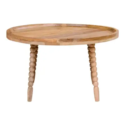 Salontafel Mangohout Ø60cm - 60x60x35cm - Tafel Jammu – kavel bij GSD Auctions, Zoeterwoude