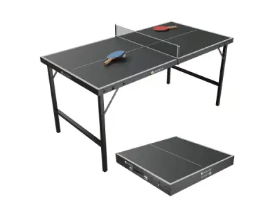 Mini Tafeltennistafel Flexi - Zwart / Zilver – kavel bij XL Auctions
