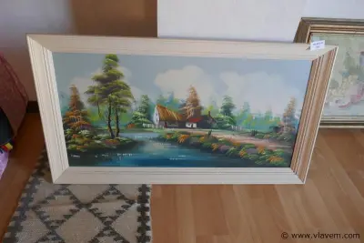 Oud schilderij op doek – kavel bij Vlavem