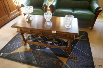 Salontafel in hout – kavel bij Vlavem