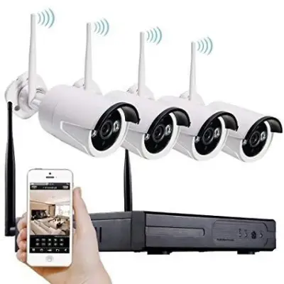 Wifi Cctv Camera Beveiligingset Draadloos Met 4 Cameras (nachtzicht) – kavel bij Hammertime