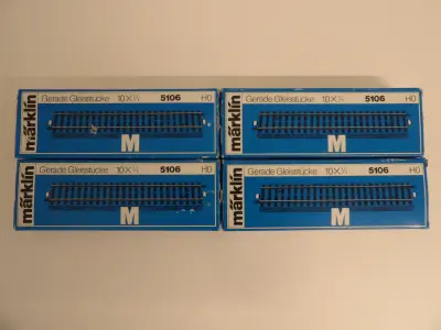 Verzameling Märklin H0 M-rails in verpakking – kavel bij De Kringwinkel, Leopoldsburg