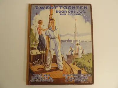 Hille-plaatjesalbum - "Zwerftochten door ons land: Zuid-Holland" (1934) – kavel bij De Kringwinkel, Leopoldsburg