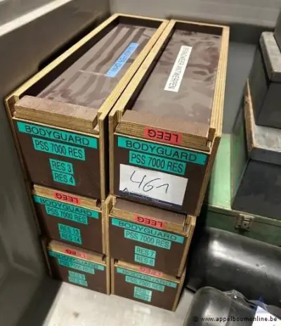 6 houten transportkisten BODYGUARD PSS 7000 RES, voor ademluchttoestellen – kavel bij Appelboom